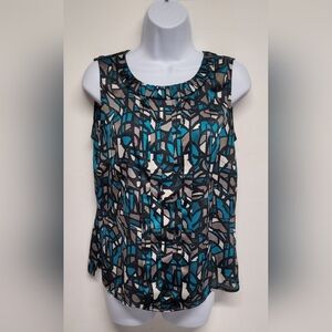Kasper S Top Pleated Front Like New